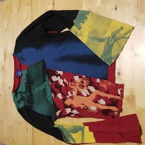 Cirque Du Soleil Assymmetrical Long Sleeve Top Women's XL